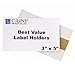 C-Line Best Value Peel and Stick Shelf/Bin Label Holders, Inserts Included, 3 x 5 Inches, 50 per Pack (87647)
