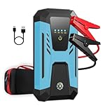Gehopow 12v Jump Starter for 10.0L Gas/8.0L Diesel, 6000A Peak Car Battery Jumper Starter Portable, IP66 Waterproof Jump Box with Emergency Light and Storage Case