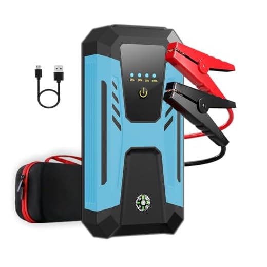 Gehopow 12v Jump Starter for 10.0L Gas/8.0L Diesel, 6000A Peak Car Battery Jumper Starter Portable, IP66 Waterproof Jump Box with Emergency Light and Storage Case