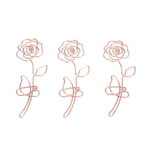 30 Peças de Clipe de Papel Fofo, Marcador de Metal, Presente Em Formato de Flor, Clipe de Papel de M