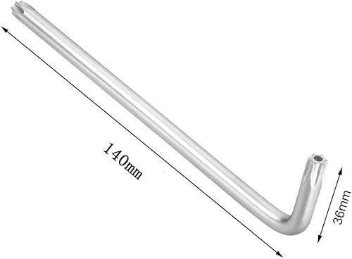 Miniatura 8 de Auniwaig T30 largo a prueba de manipulaciones Torx Star Key Bit Llave en forma de L niquelado 1 unids