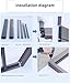Lockable Sliding Window Security Bars, Outdoor Foldable Aluminum Guardrail Fence for Home Basement Safety(36x32in/91x81cm)
