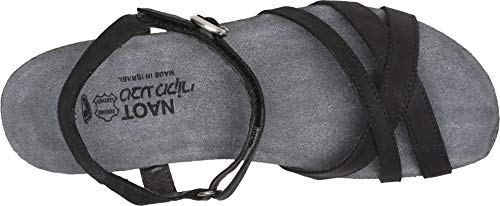 NAOT Footwear Women's Brittany Black Velvet Nubuck Sandal 10 M US2