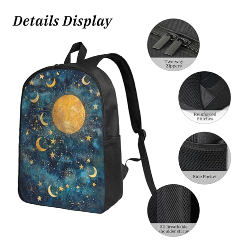Celestial Backpacks 3 Pcs Cute Lightweight Daypack with Fun Graphic Cartoon Print for Hiking Commuting4