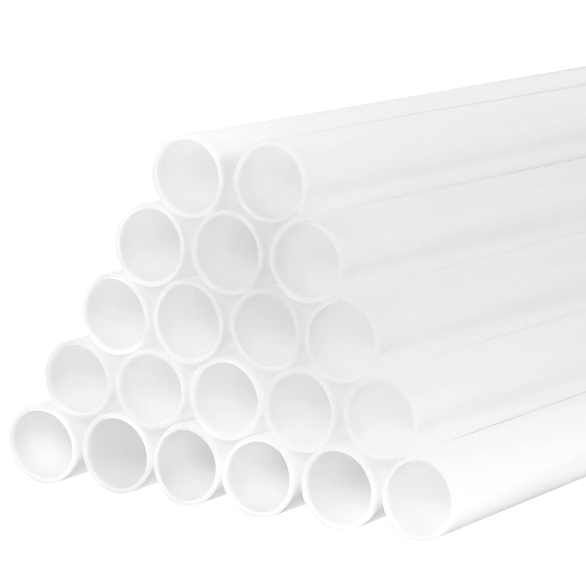 Wameitf 24Cm 20Pcs Plastic Cake Supports Rods, Thick Smooth Cakes Dowels, Reusable White Cake Sticks 0.4 Inch Diameter For Tiered Cakes Construction And Stacking(24Cm)