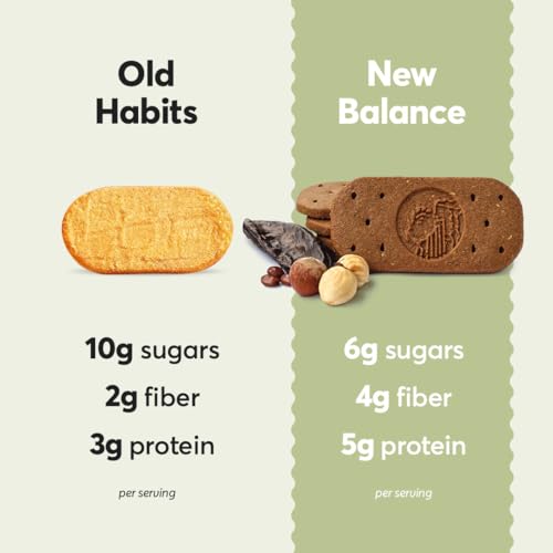 Olyra Organic Breakfast Biscuits - Hazelnut Carob - Healthy Snacks for Adults - Office Snacks - Healthy Cookies - High Fiber Snack - Natural Energy Breakfast Biscuit - 24 Packs