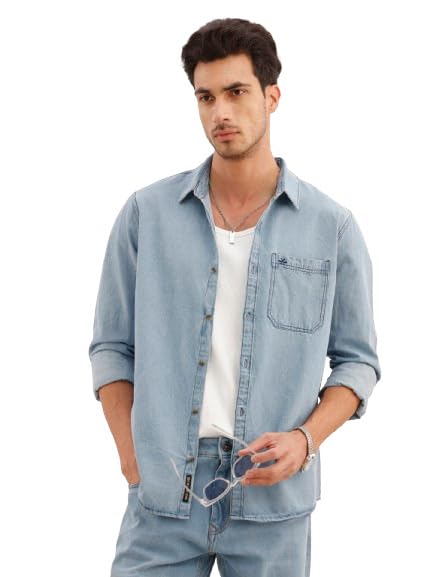 wrogn Men's 100% Cotton Shirt | Solid | Slim Fit-picture-22
