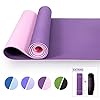 Yoga Mat Non Slip Textured Surface Eco Friendly Yoga Matt with Carrying Strap, Thick Exercise & Workout Mat for Yoga, Pilates and Fitness,purple/pink(72"x 24"x 6mm)