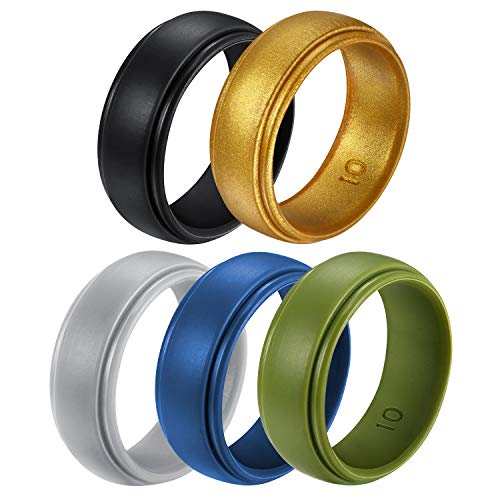 Untouchble Wedding Bands Silicone Wedding Ring for Mens Athletes Crossfit Workout