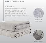 Fuzzy Couverture pondérée Enfants avec 2 Couvertures pour chaud & Sleepers froids.Couverture Lestée Enfant. & Technologie Coolmax (41x60 10LB Gris/gris)