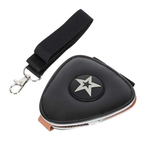 Toddmomy Leather Plectrum Bag Guitar Picks Storage Compact and Practical for Guitarists Easy Closure Buckle