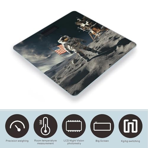 Báscula digital para baño con vidrio templado y pantalla LCD miniatura 3