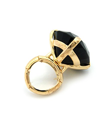 Anillo elástico mujer brillante moda maxi ajustable strass 6