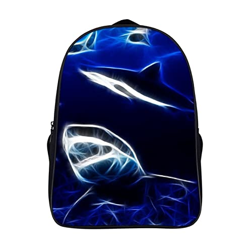 Sac à dos Animal Shark pour enfants et adultes - Grand sac d'école imprimé 3D 40x28x16cm