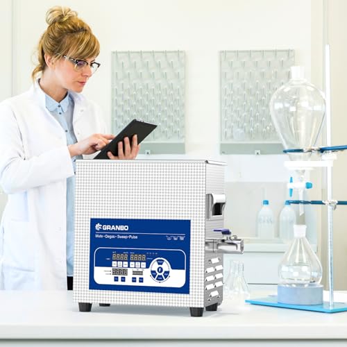 Granbo 6.5L Ultrasonic Cleaner Tri-Frequency Professional Ultrasonic Cleaning Machine with Degassing, Ultrasonic Parts Cleaner with Heater & Timer for Retainer, Tools Industrial Parts and More