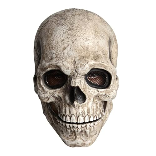 Masque effrayant squelette complet avec mâchoire articulée dynamique