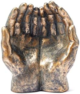 HH Home Hut Decorative Wall Mounted Giving Hands Ornament Vintage Style Gift Bronze shabby