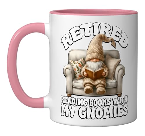 Taza de cerámica para lectura Retired Gnome 11 oz miniatura 1