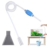 2 limpiadores de grava para peceras, sifón de mano y cepillo, para tanque de peceras, filtro de cambio diario de agua, limpieza de arena, sin necesidad de quitar peces o plantas, perfecto para el