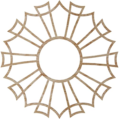 Image of Ekena Millwork 30 inchOD x 10 1 /2 inchID x 1 /4 inchT Augustus Wood Fretwork Pierced Ceiling Medallion, Red Oak