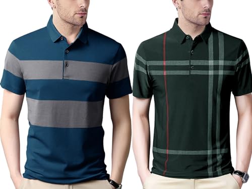 Image of Noble Monk Men's Polycotton Regular Fit Polo T-Shirt Half Sleeves |Polo Collar | Casual T-Shirt