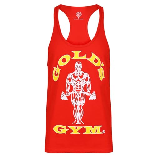 Golds Gym Chaleco Stringer Premium Muscle Joe, Camiseta Musculación Hombre, Rojo, XXL