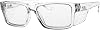 Safety Reading Glasses - Full Lens Magnifying from 1.00 to 3.00 in Clear - ANSI Z87 Approved Safety Frame