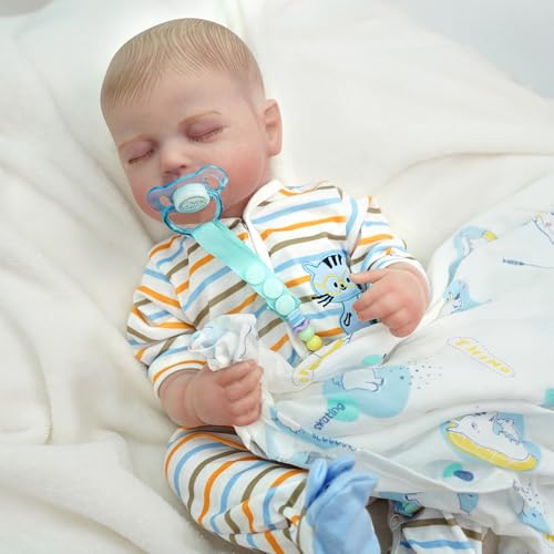 Brastoy Bebê Reborn Boneco Silicone Pintada Menino Realista 48cm Original Pode Tomar Banho