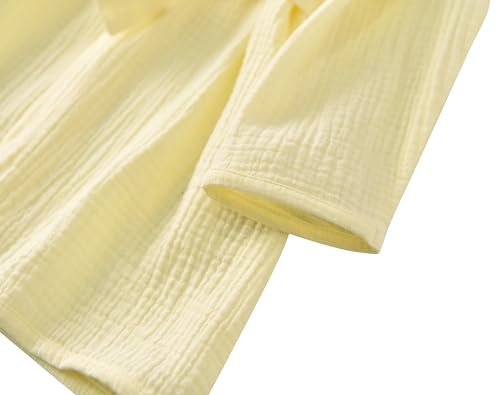 Image of TADO MUSLIN Organic Cotton Toddler Bathrobe, Soft and Breathable Baby Robe for Kid, Boy& Girl Hooded Robe Muslin