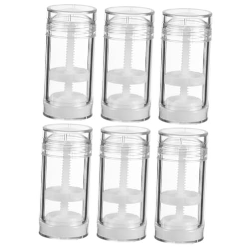 DRESSOOS 6 Piezas Tubo de Desodorante Equipo Tinte Recargable Tapas dispensador bálsamo Blush Stick Desodorante Stick Roll-on Desodorante Tubos vacíos Tubo de lápiz Labial como Transparent