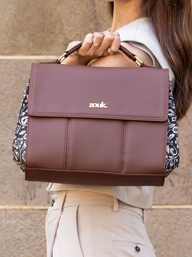 Image of ZOUK Rhea Kapoor Satchel Bag | Elegant Vegan Leather Handbag for Women |