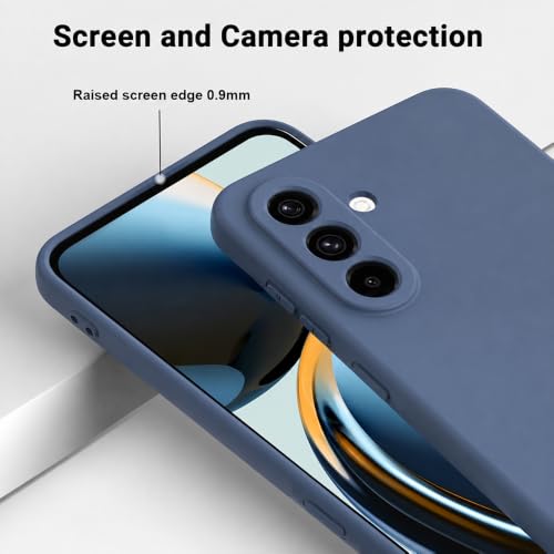 Image of Back Cover Compatible with Samsung Galaxy A57 5G | Full Camera Protection | Premium Liquid Silicon Case | Flexible Bumper Case for Samsung Galaxy A57 5G (Blue)