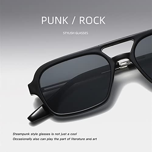 Lunettes de soleil pilote double pont rétro dégradé rose - 7