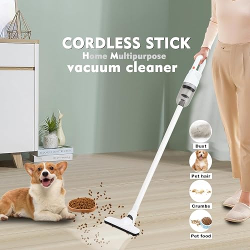 2024 New Model Cordless Vacuum Cleaner, Powerful Stick Vacuum for Hardwood Floor, 35 Min Rechargeable Battery, 4 in 1 Lightweight Upright Vacuum for Pet Hair Carpet