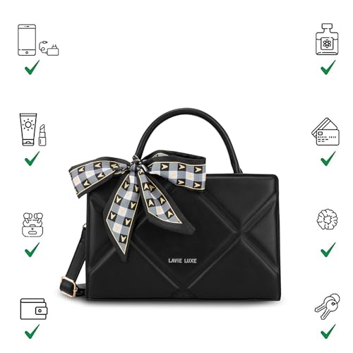 Image of Lavie Luxe Women's Quaro Horizontal Satchel Handbag for Women | Satchel Bag for Work | Ladies purse | Stylish Shoulder Bag | Gift For Women