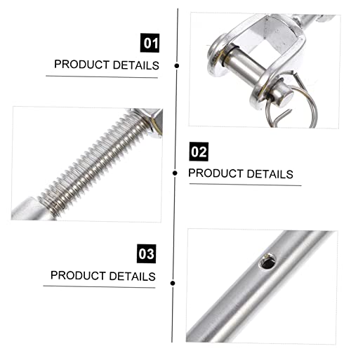 Tensor de cuerpo cerrado de acero inoxidable para cables, uso exterior e instalación de barandales miniatura 4