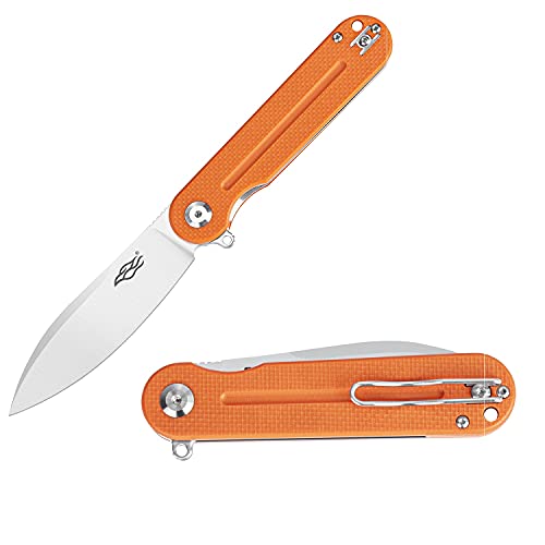 GANZO Firebird FH922-OR Pocket Folding Knife D2 Steel Blade G10 Anti-Slip Handle with Clip Camping Hunting Fishing Outdoor EDC Knife (Orange)