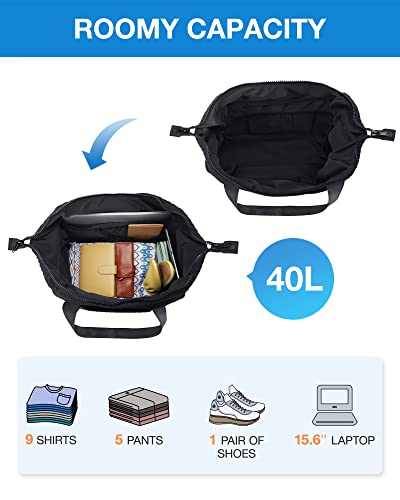 Weekender Bags For Women, Bagsmart Gym Bag Travel Duffle Overnight Bag For Travel Essentials, Large Hospital Bag For Labor And Delivery（Black） #TOP2