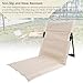 Alomejor Foldable Beach Lounge Chair, High Density Oxford Fabric Camping Pad for Outdoor Activities (Beige)