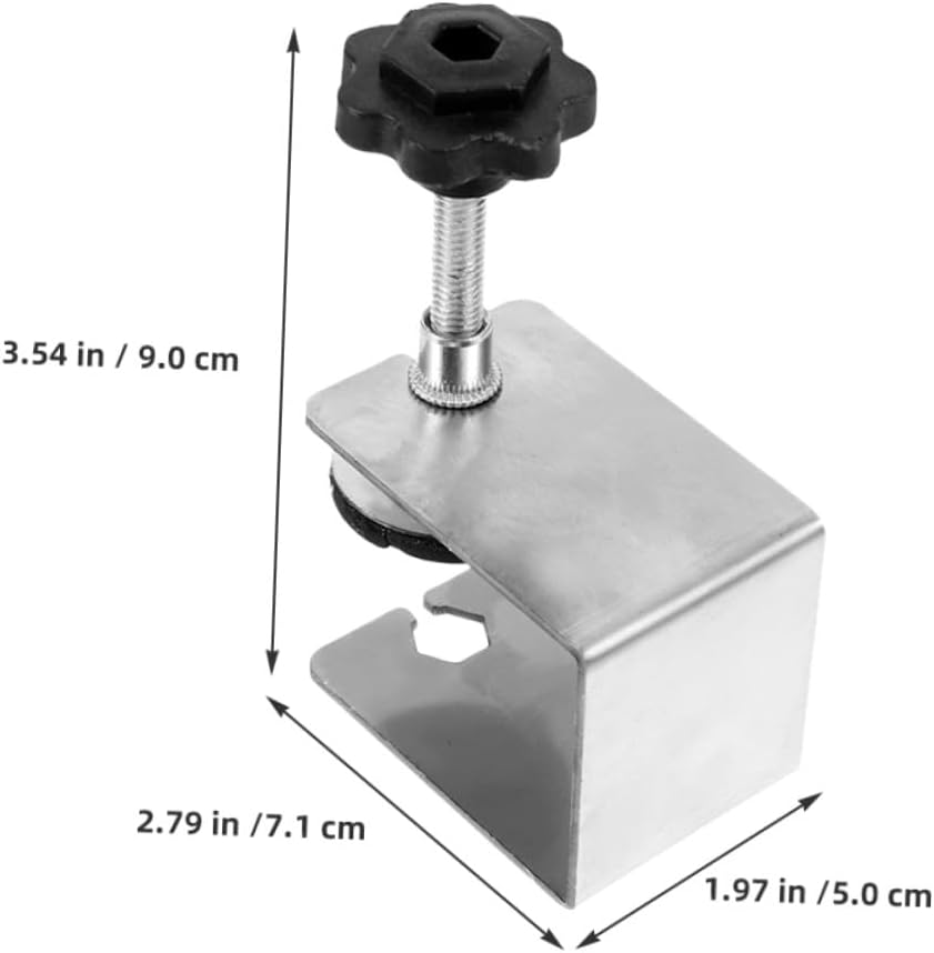 NOLITOY 6pcs Stainless Steel C-clamps for Drawer Front Panel Installation, Woodworking Cabinet Drawer Fixing Clips, Heavy Duty Cabinet Installation Tool for Woodworking and Cabinetry