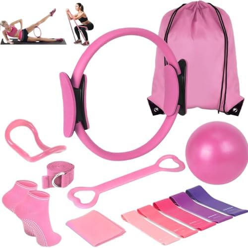 Kit básico de anéis de Pilates, conjunto de equipamentos para exe...