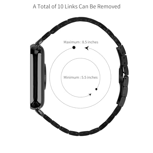 Watchband Compatible With Mi Band 8 Pro WatchBand, Stainless Steel Smart Wristband Metal Band Replacement Strap For Mi Band 8 Pro4