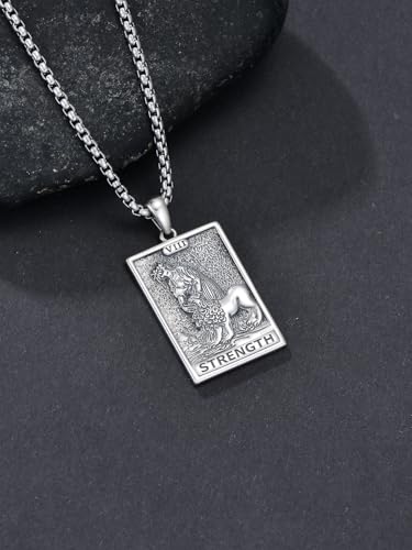 Tarot Card Necklace 925 Sterling Silver Skull Necklace The Devil Death Sun Lover Tarot Jewelry Gifts for Men Women Unisex3