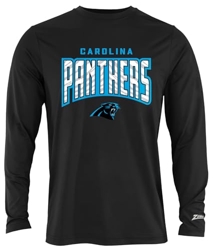 Zubaz NFL Men's Hail Mary Long Sleeve Tee, Carolina Panthers, X-Large