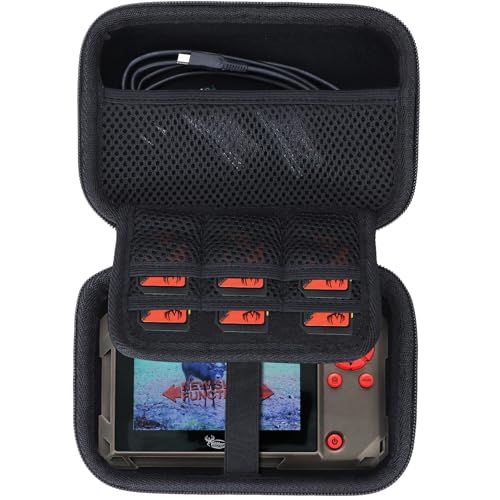 Lebakort Storage Case Compatible with WILDGAME Innovations Trail Pad Swipe VU60 / Stealth Cam SD Card Viewer 4.3" Touch Screen (Black Case)