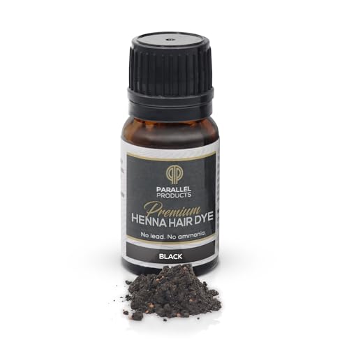 Parallel Products Spot Color Henna Kit - Henna Hair Dye - 5 grams - Tint for Professional Spot Coloring - With Nourishing Oil, Mixing Dish and Application Brush - Root Touch Up (Black)