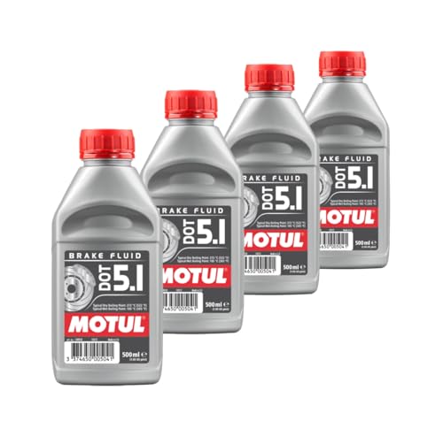 TUDETIC - Kit de 4X Líquido de Frenos Dot 5.1 Brake Fluid 0.5L 500Ml KT-162