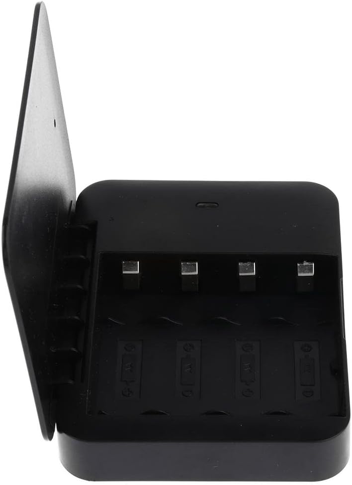 Cargador de emergencia universal de viaje para teléfonos MP3, 4 pilas AA, color negro