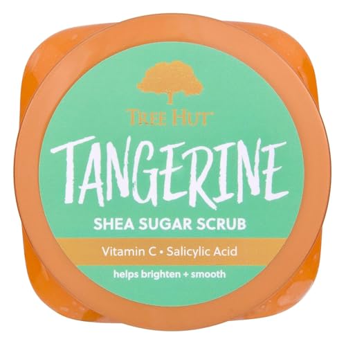 Image of Tree Hut Tangerine Shea Sugar Scrub, Exfoliating, Hydrating & Moisturizing Body Scrub with Shea Butter & Nourishing Essential Oils, Smooth & Soften Skin, 18 oz