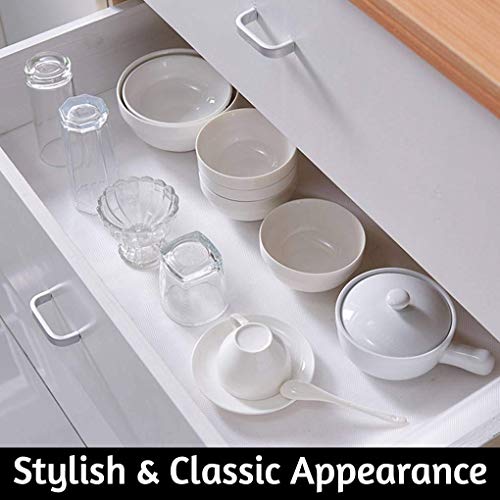 Bulfyss Multipurpose 60Cm X 5M Super Strong Eva Anti-Slip Bathroom Kitchen Cabinet Drawer Shelf Mat Liner Sheets Roll, Fridge Mat, Table Mat (60Cm X 5 Meters Roll, Transparent White) #TOP5